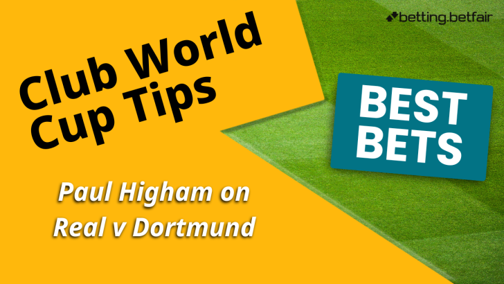 Betfair banner for Club World Cup game between Real Madrid and Borussia Dortmund